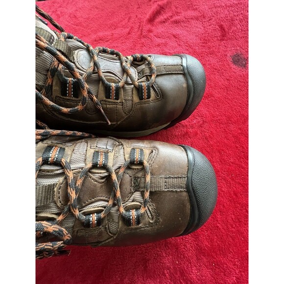 Keen Brown Mid-Height Waterproof Hiking Boots / Work Boots: Rubber Toe Mens 10D - Picture 7 of 13